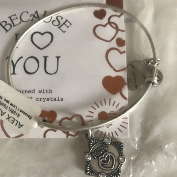 Alex and Ani Expandable Wire Bracelet Because I love you, Mom III - Picture 2 of 7
